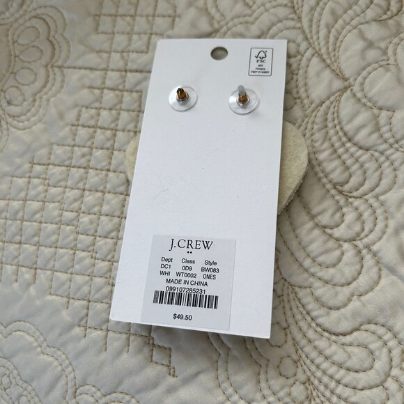 Cream Beaded Heart Statement Earrings Resort Cruise Vacation Jewelry - Picture 3 of 5